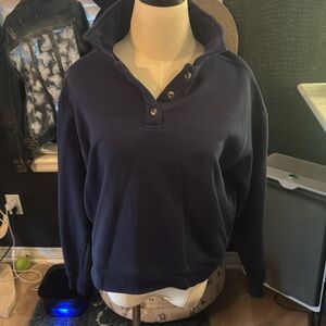 PINK VICTORIA’S SECRET EVERYDAY FLEECE POLO SWEATSHIRT